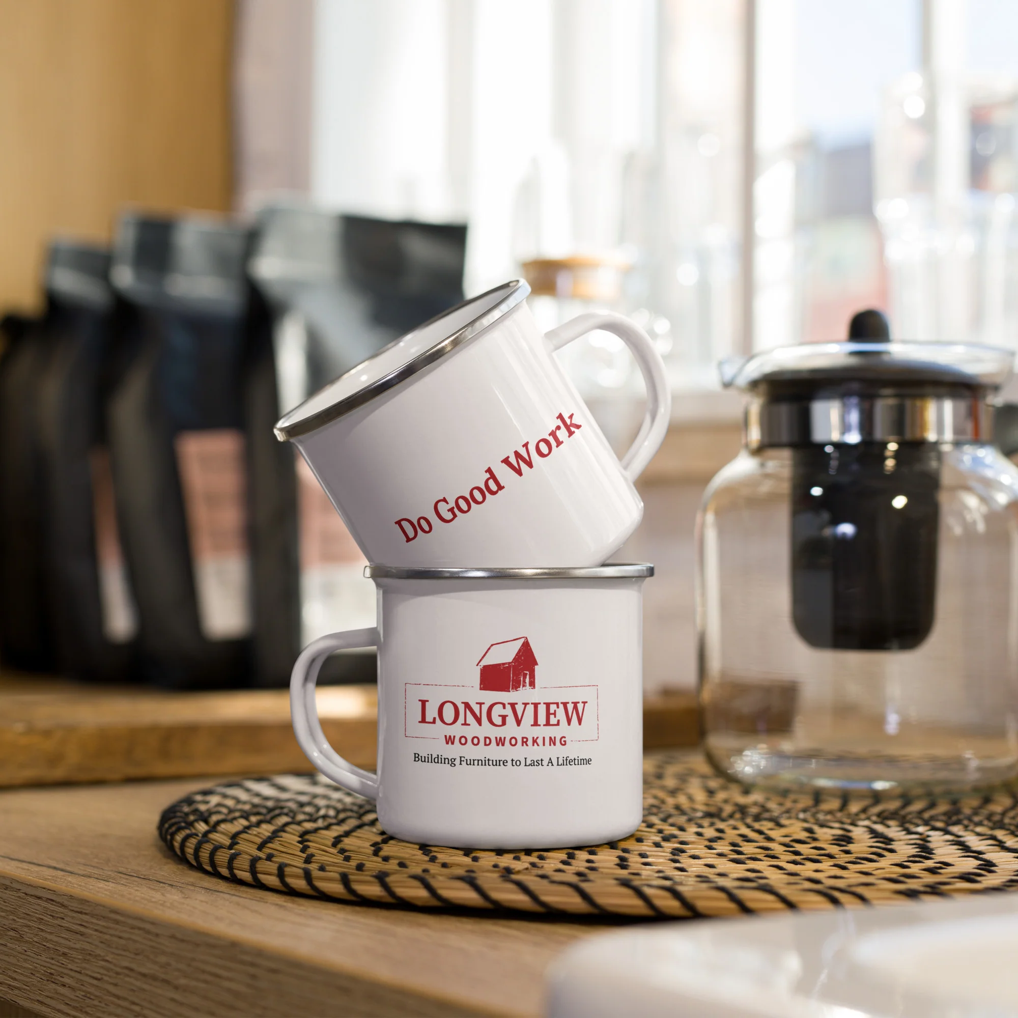 Do Good Work Enamel Mug