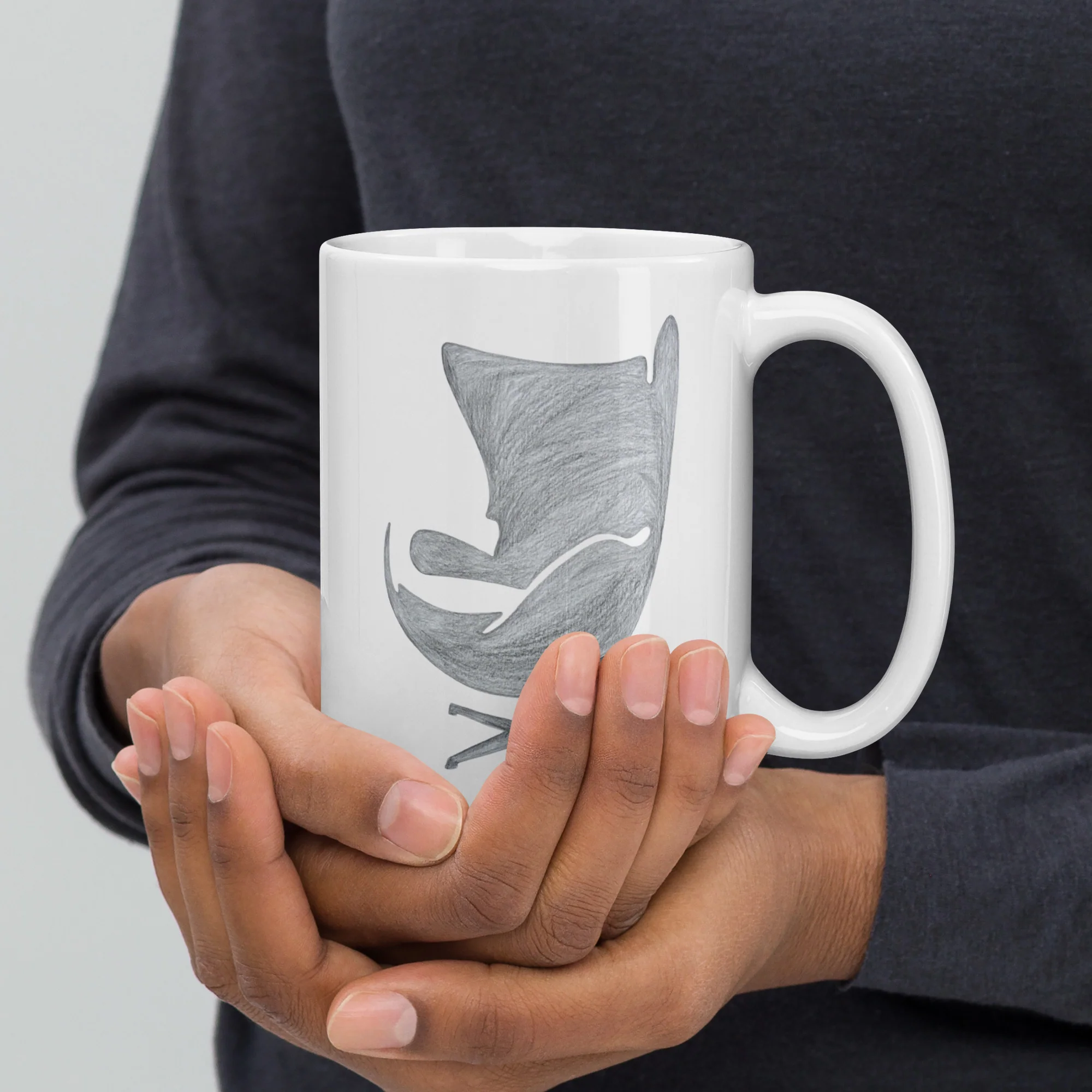 Egg-Chair White Glossy Mug - Image 4