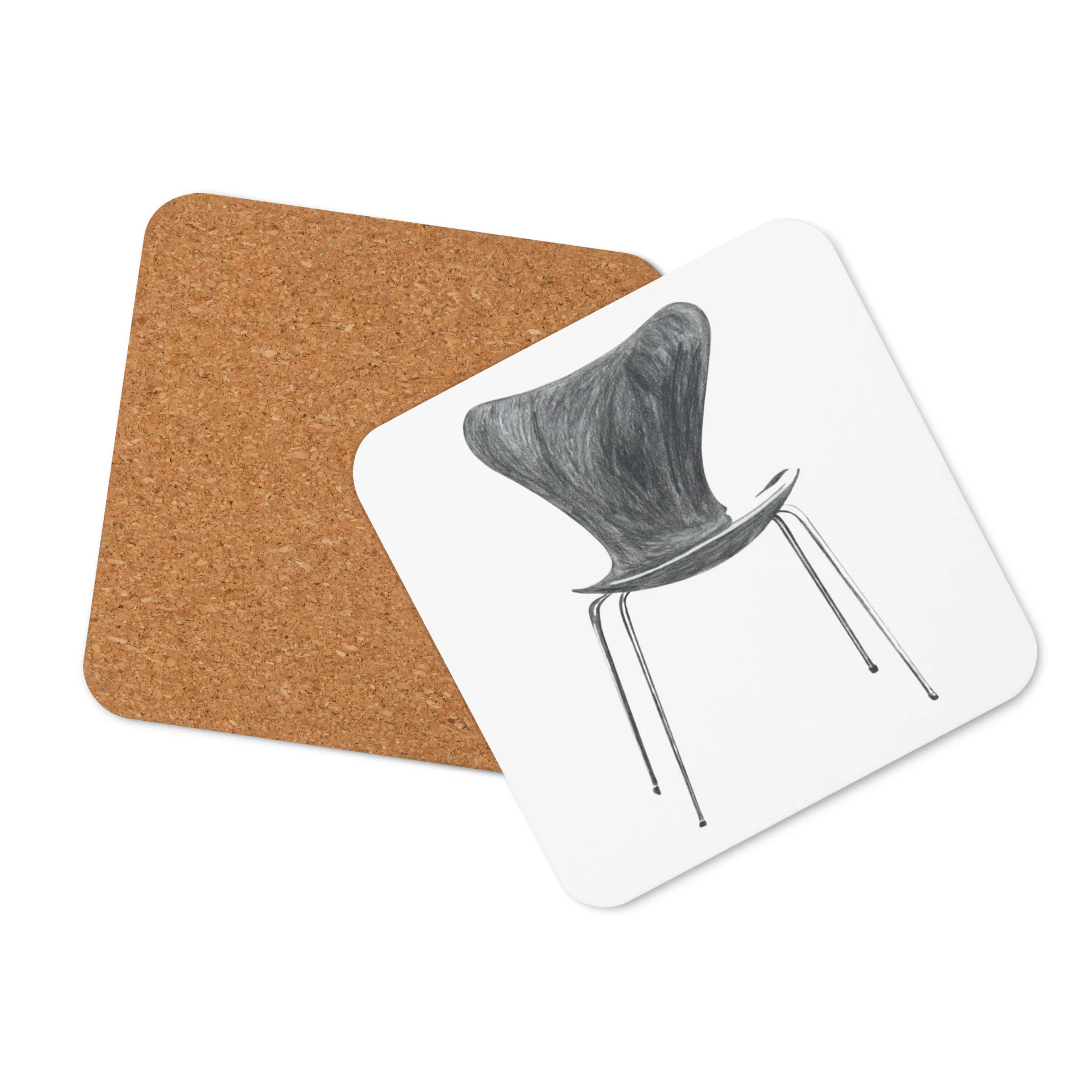 Modern Stacking Chair Cork-Back Coaster - Image 3