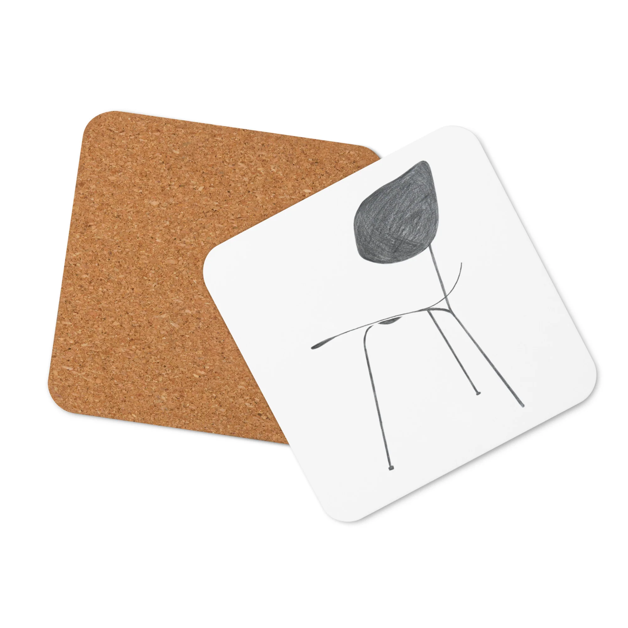 Simple Modern Chair Cork-Back Coaster - Image 3