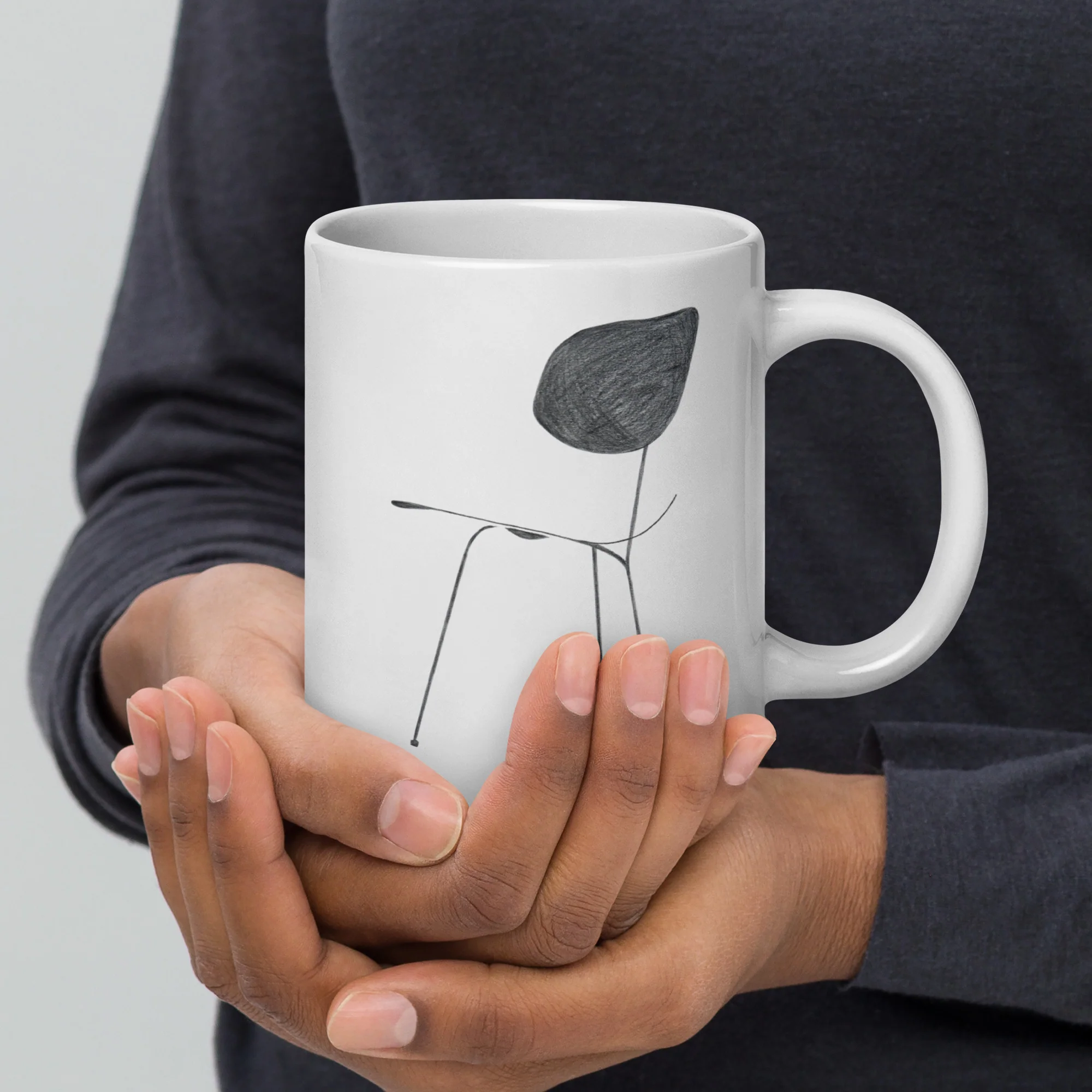 Simple Modern Chair White Glossy Mug - Image 6
